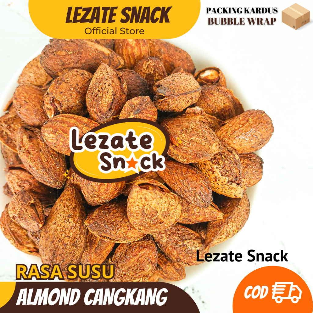 

Kacang Almond Panggang Siap Makan 100GR Rasa Susu / Butter Milk Murah Renyah / Kacang Almon Cangkang Roasted Panggang Oven Utuh Premium WAP SHOP