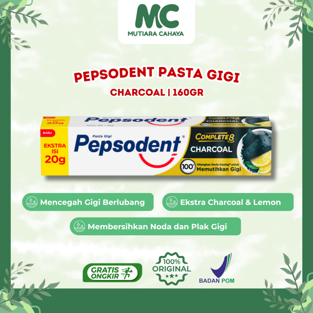 MC Official - Pepsodent Pasta Gigi Charcoal 160gr | Pepsodent Pasta Gigi