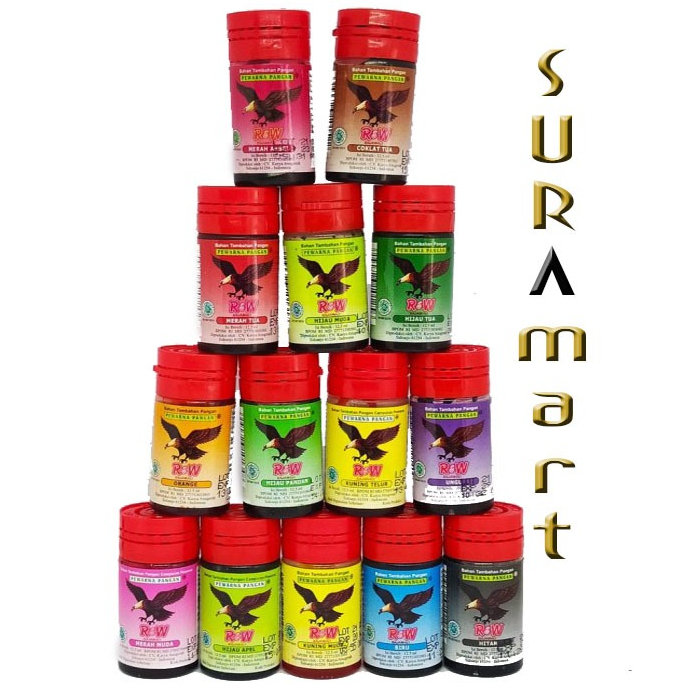 

(15 ml) RAJAWALI Pewarna Makanan Cap Rajawali Pewarna Kue Aman Botol