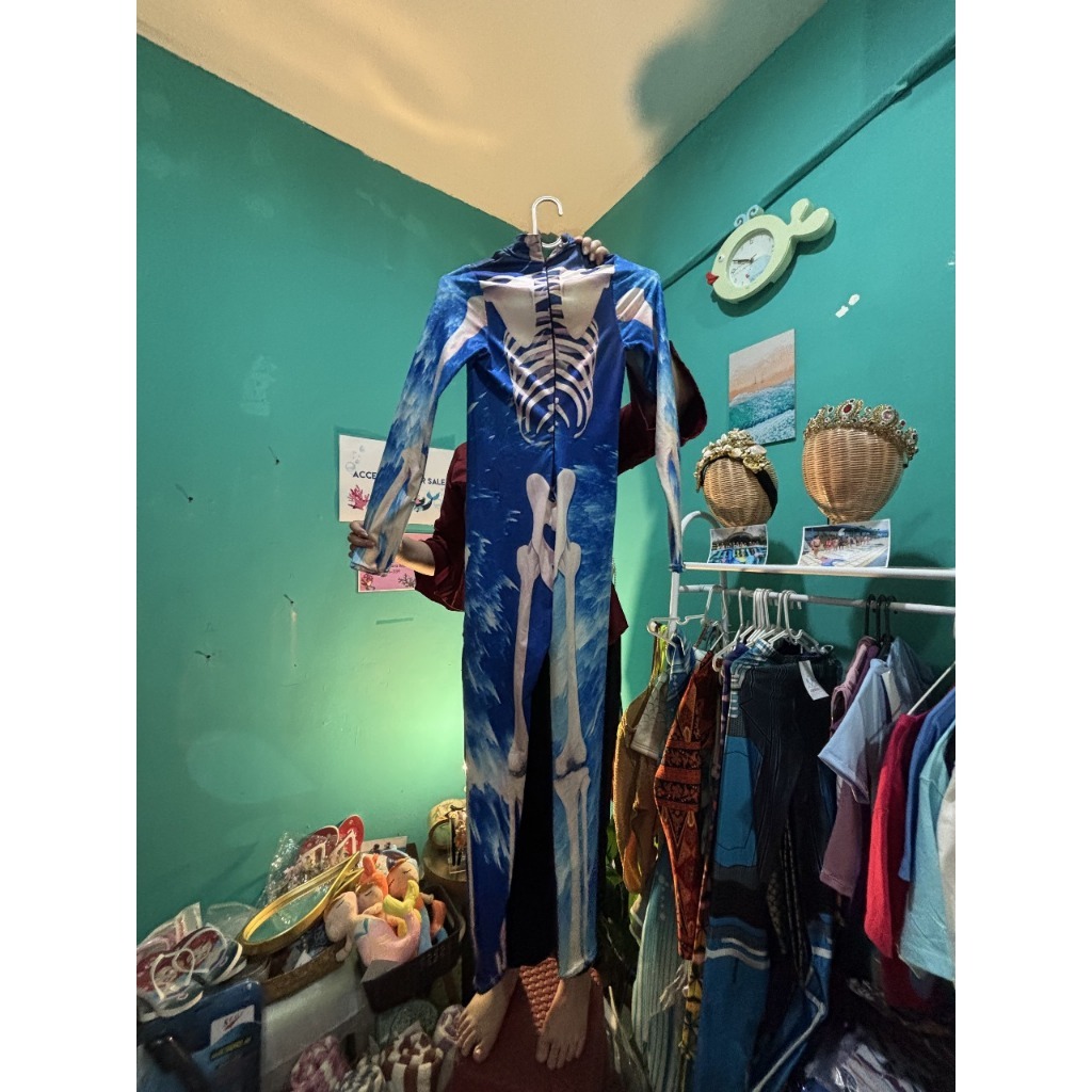 Baju Renang Jumpsuit Motif AQUAMAN ROBOT TENGKORAK