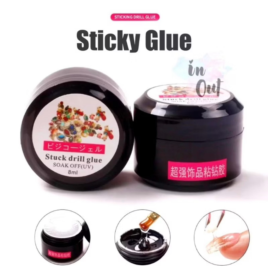 LEM KUKU 8ML LEM KUKU UV LEM KUKU SINAR UV LEM KUKU KUKU PALSU KUKU TANGAN EXTENTION KUKU