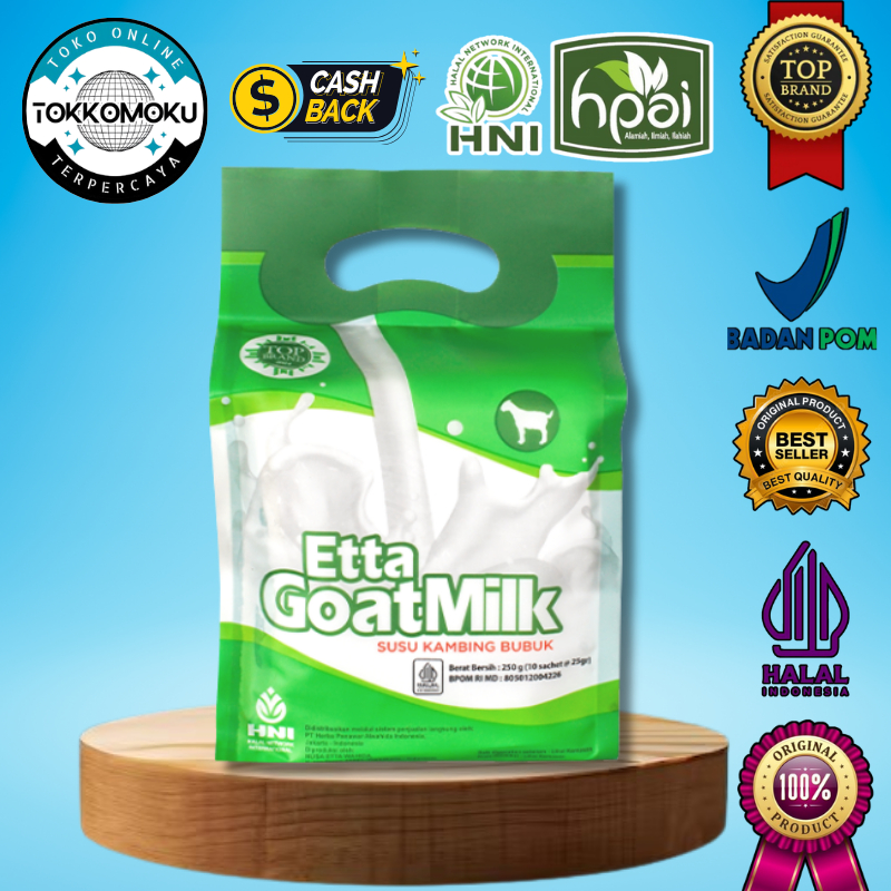 

ETTA GOAT MILK (EGM) - Susu Kambing Ettawa Bubuk ORIGINAL/AREN/COKELAT - Tinggi Protein & Kalsium - Untuk Anak & Dewasa