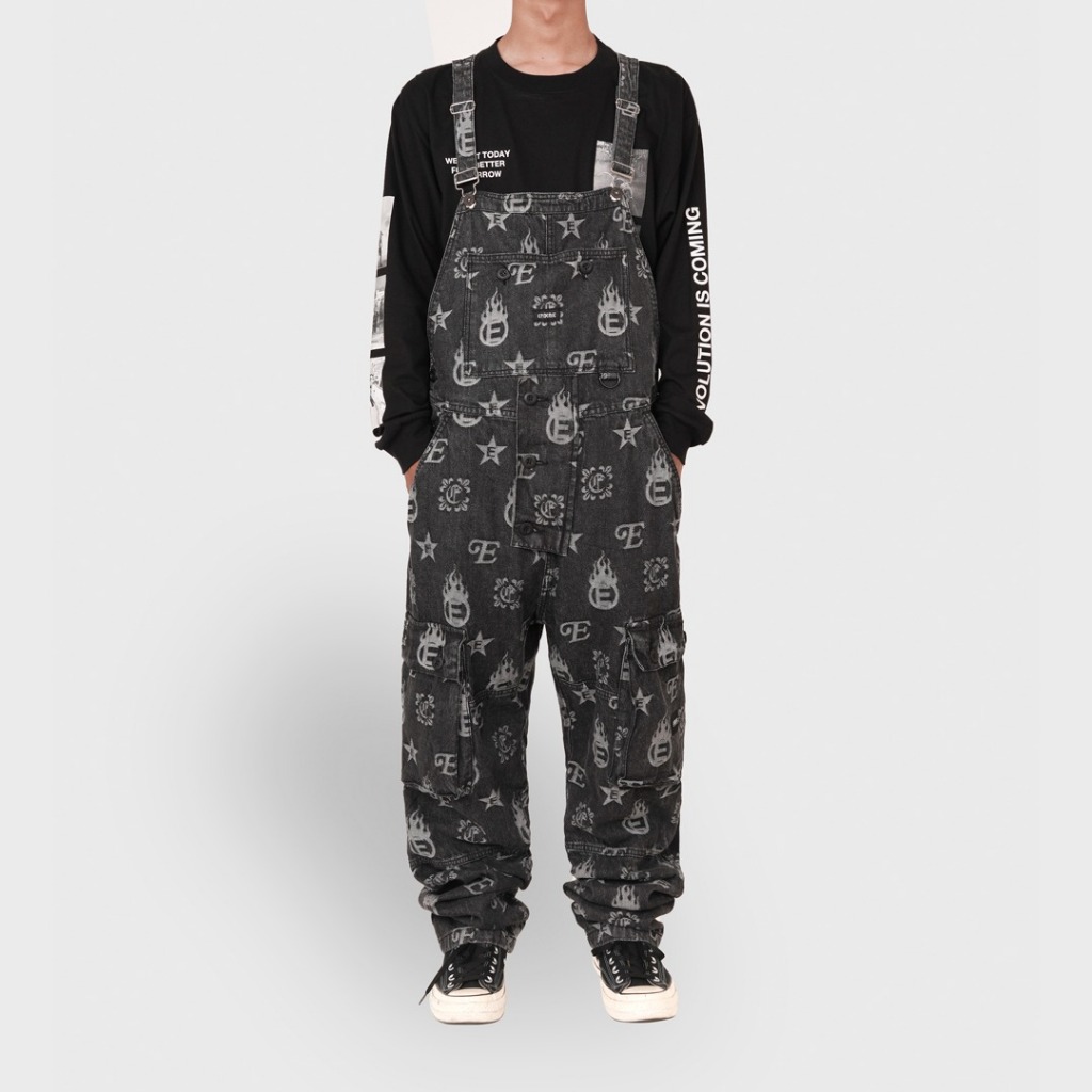 Epidemic Overall Jumpsuit Burnley Black Wash