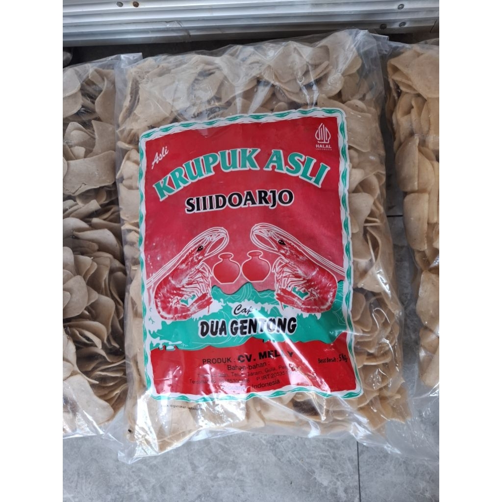 

KERUPUK UDANG 5KG CAP 2 GENTONG HIJAU