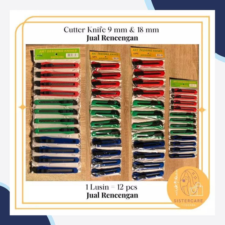 

12 PCS CUTTER PLASTIK BESAR & KECIL CUTTER KOSS TAJAM TAHAN LAMA