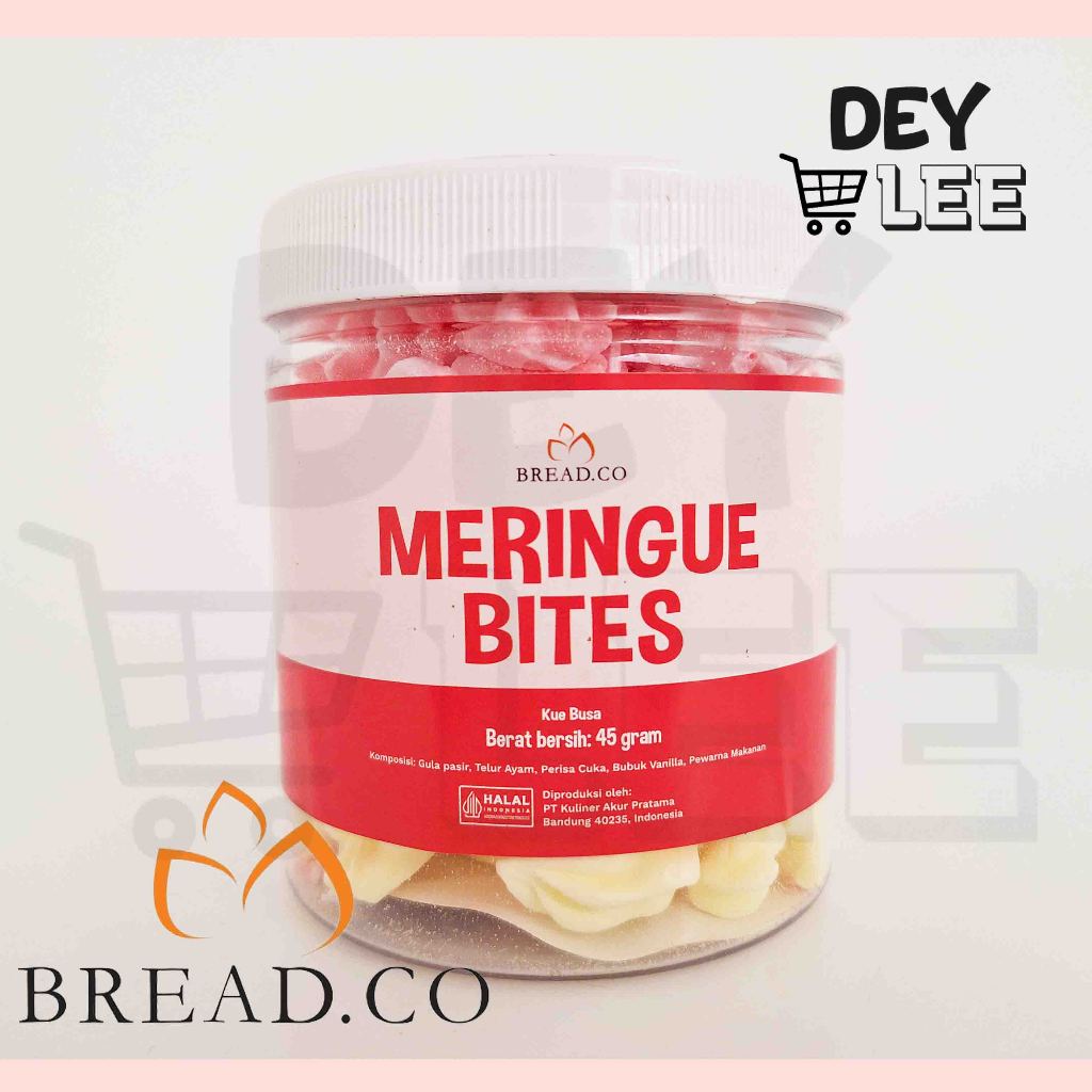 

BREADCO Meringue Bites Rainbow Kue Busa 45 gr Kemasan Toples Bandung