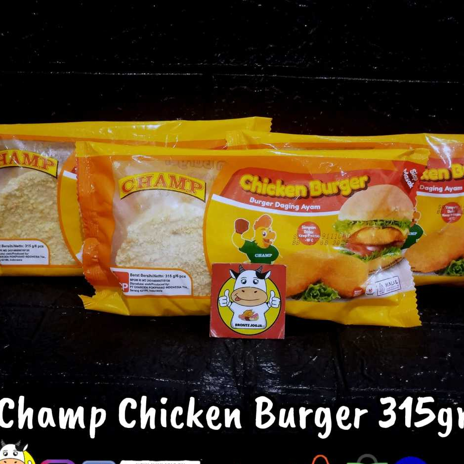 

CHAMP BURGER 315GR - FROZEN FOOD - BRONTZ JOGJA