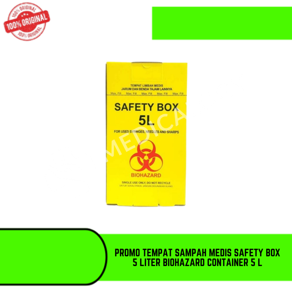 PROMO Tempat Sampah Medis Safety Box 5 Liter Biohazard Container 5 L
