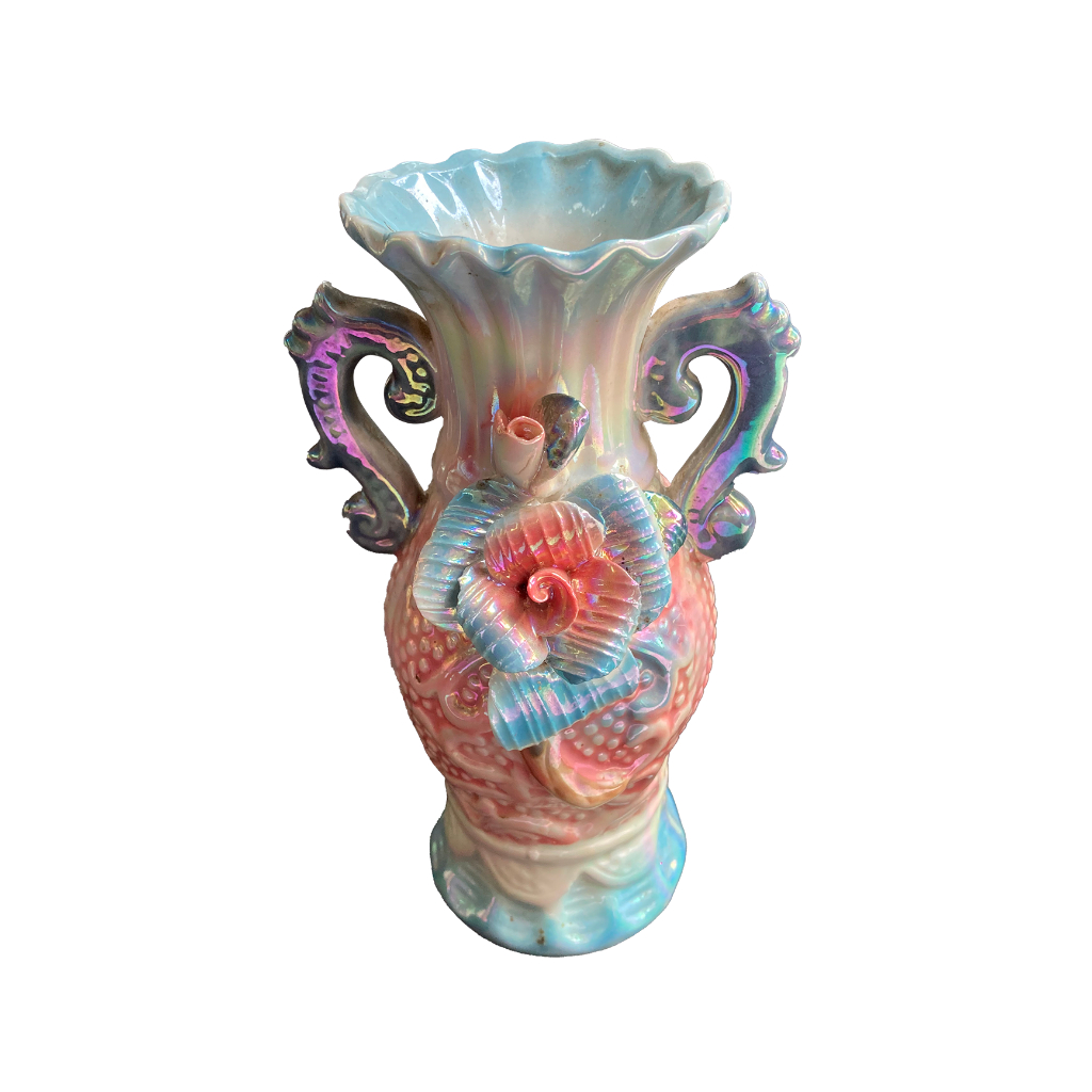 Preloved and thrift items | Floral antique porcelain vase