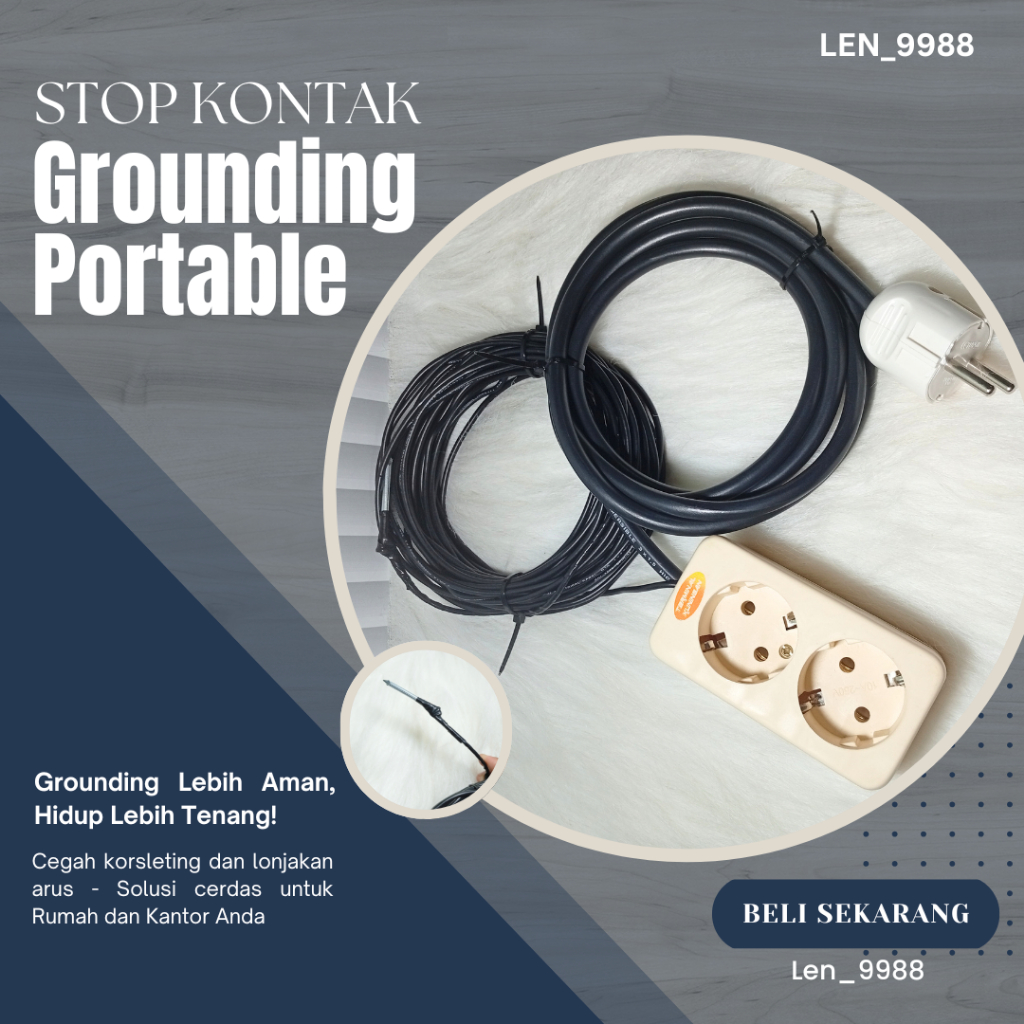 Stop kontak Grounding Portabel Tembok | Menghialngkan listrik statis pasang grounding