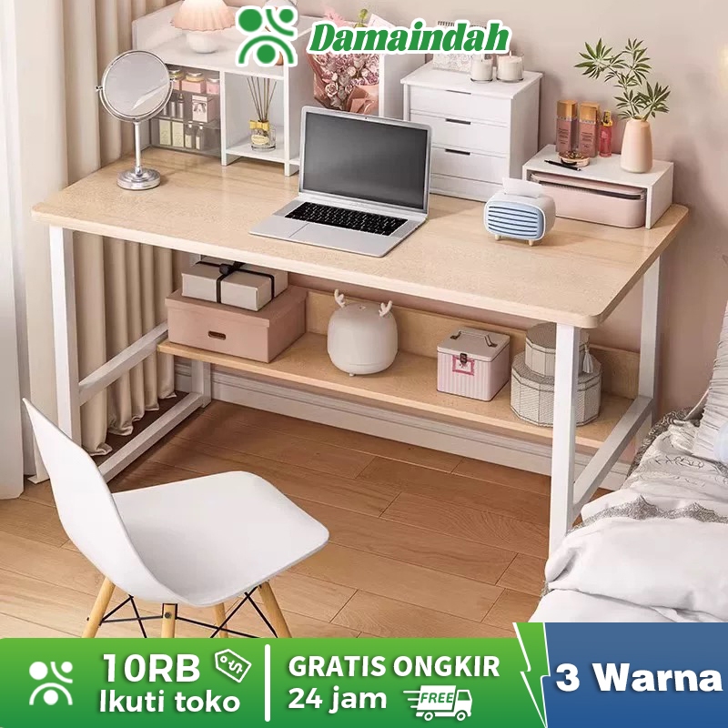 Damaindah Meja Belajar Kayu Set Kursi / Meja Belajar Minimalis  / Meja Kerja / Meja Komputer Minimal