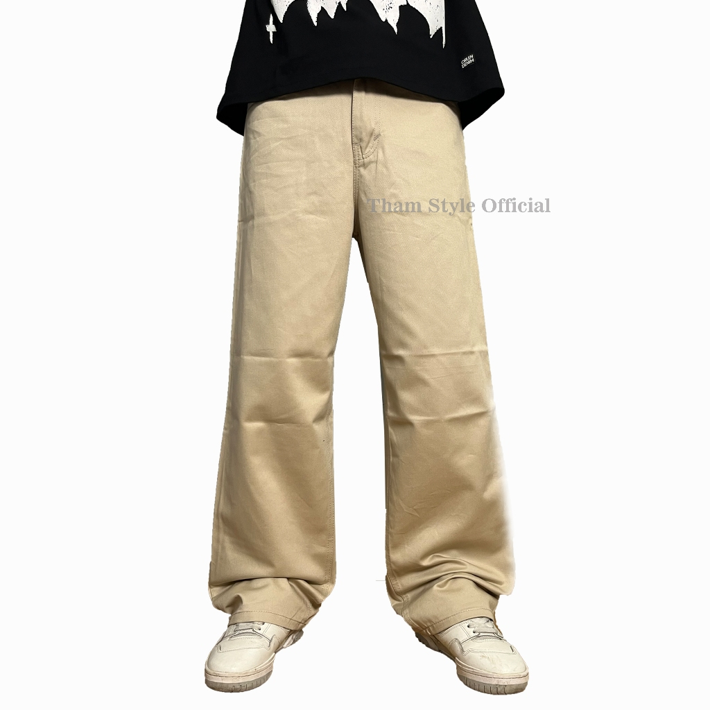 CHINO PANTS - Celana Panjang Pria Gombrong Loose Pants Chino Reguler Wide Leg