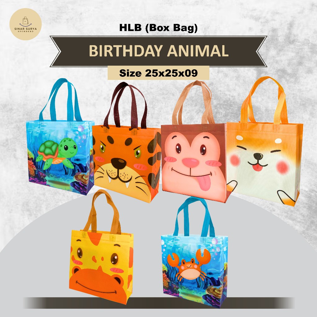 

Tas Anak Ulang Tahun Tas Ultah Anak | Goodie Bag Ulang Tahun Laminasi 25x25x09