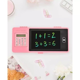 

EA (NEW)Kotak Pensil dan Kalkulator Digital Drawing Box / Tempat Alat Tulis Papan Coret Kreatif Anak