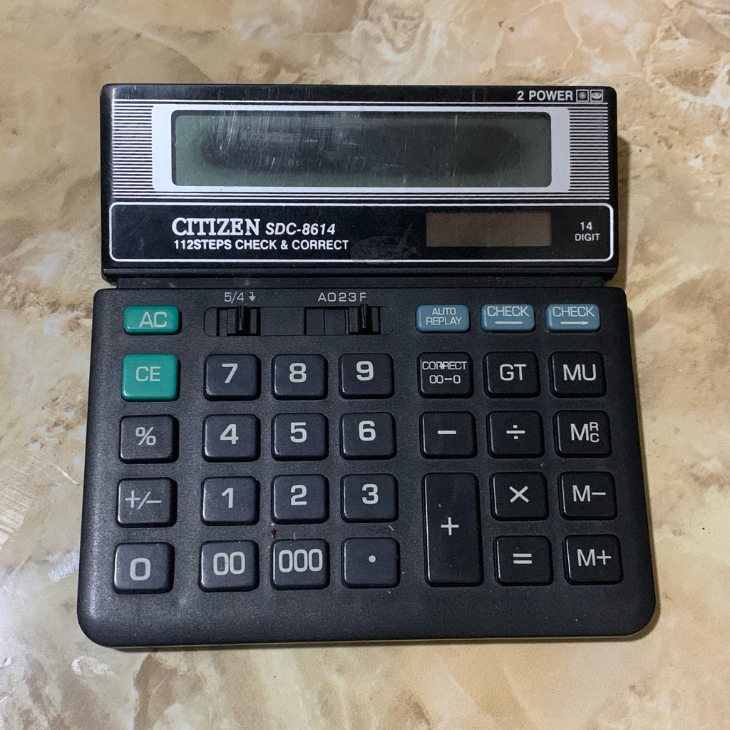 

KALKULATOR RUSAK CITIZEN SDC-8614 ORIGINAL LAYAR HITAM