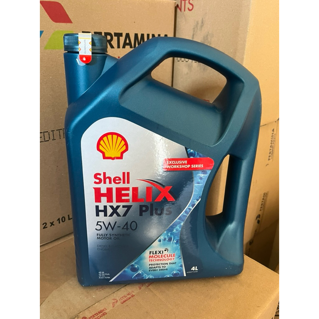 SHELL HELIX PLUS HX7 (4LITER) OLI MESIN MOBIL