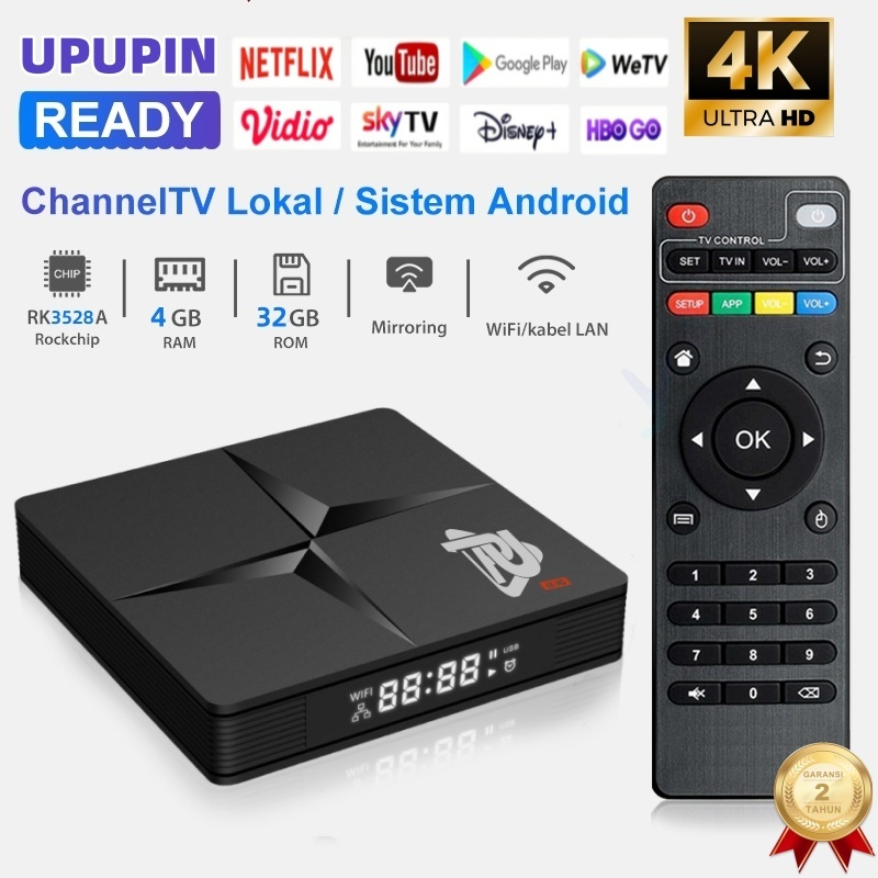 UPUPIN Android Tv Box Android 13 OS Ram 2gb 4gb Rom 16gb 32gb Wifi 5G/2.4G Smart Tv Box 4K Ultra HD
