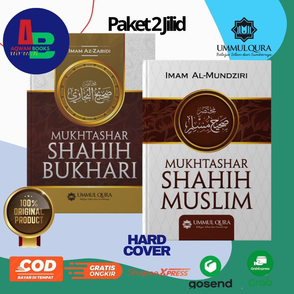 Buku Paket 2 Jilid Mukhtasar Shahih Bukhari & Muslim | Ringkasan Kitab Bukhari Muslim Ummul Qura