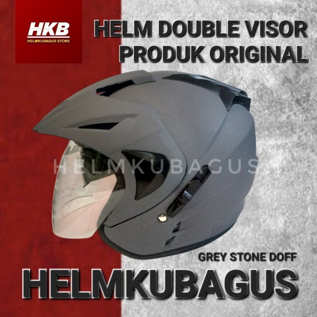 HELM DEWASA SNI DOUBLE KACA DOUBLE VISOR STANDAR T1 MURAH BAGUS KUALITAS Packing kardus dan bubble