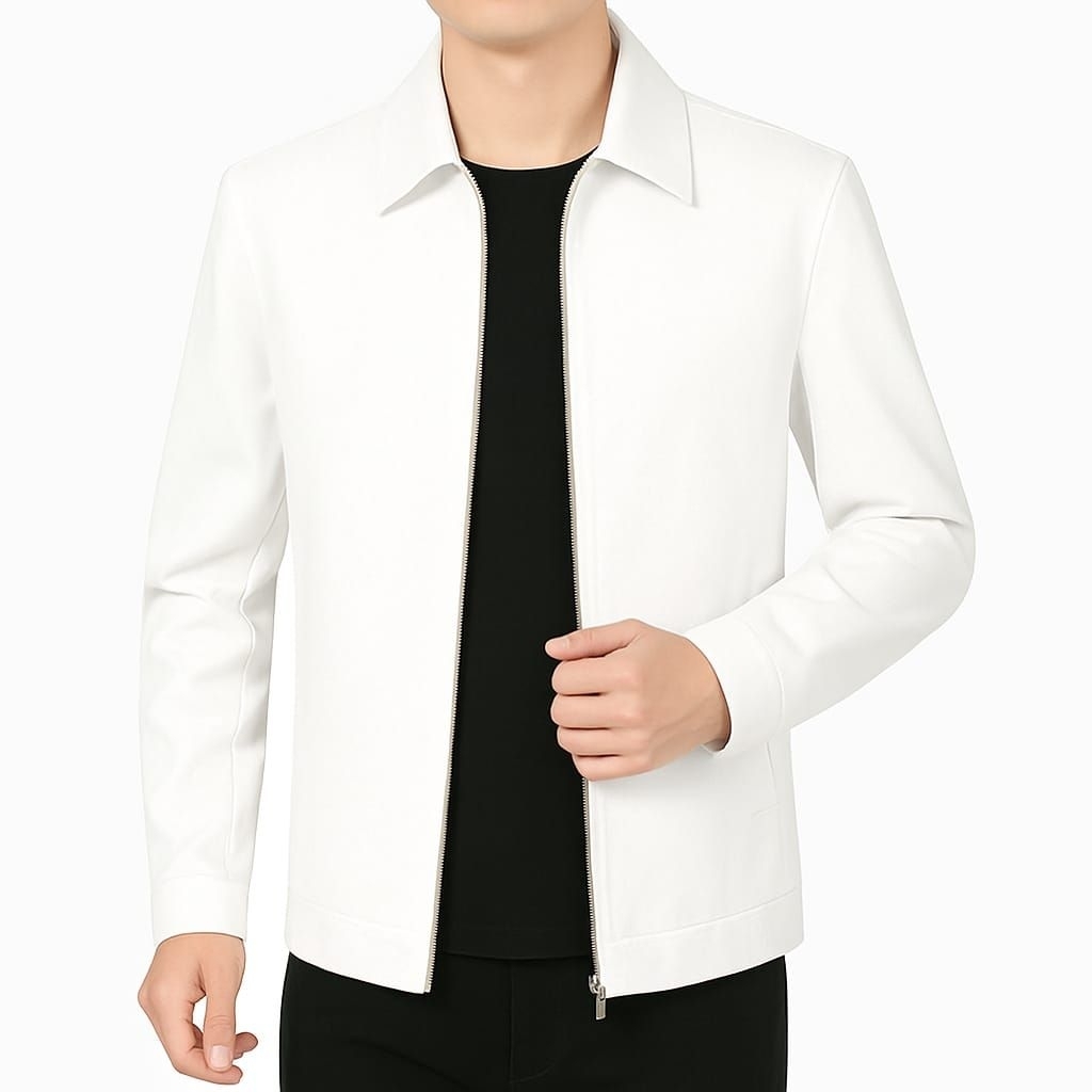 Jaket Pria Casual Premium Khaki – Slim Fit, Elegan & Stylish, Cocok Kerja & Nongkrong