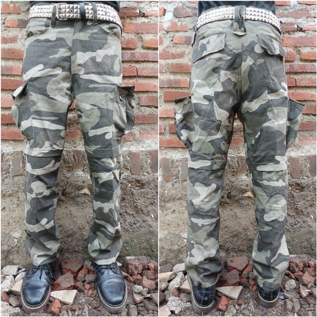 CELANA ALPIN ARMY PANJANG / CELANA ALPIN DORENG / LORENG BAHAN KANVAS RIPSTOP