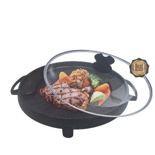 Panggangan BBQ Grill Pan 34cm Q23412 Tutup Kaca