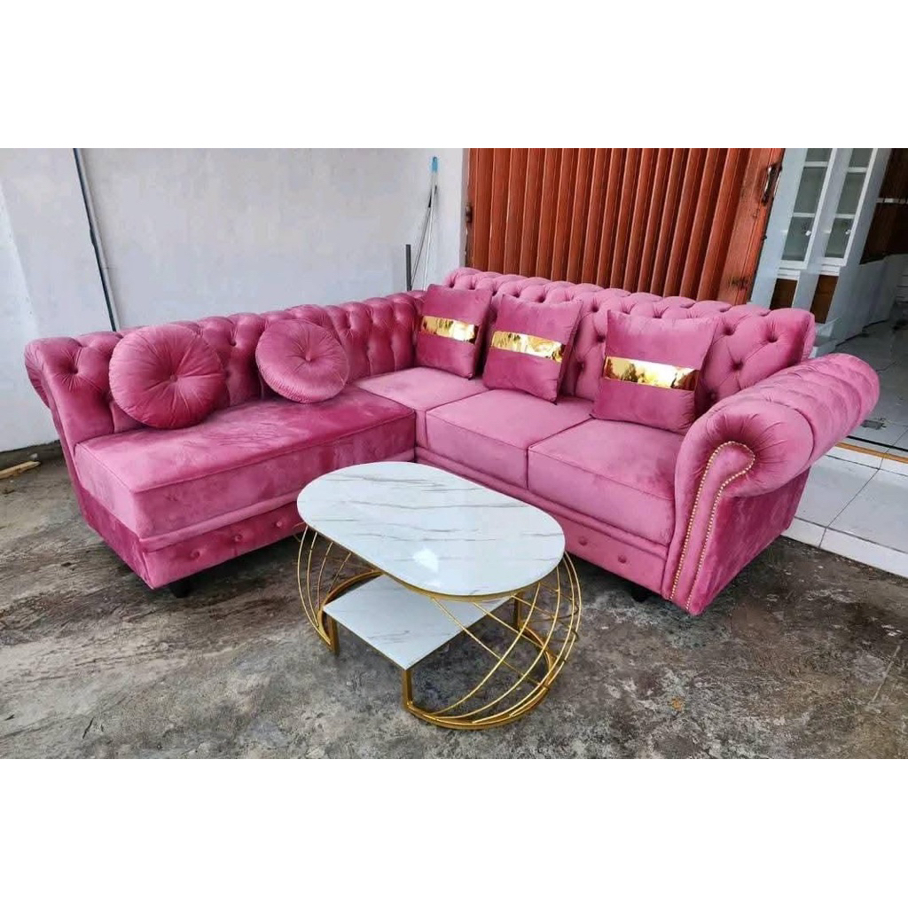KURSI SOFA SET + MEJA HPL