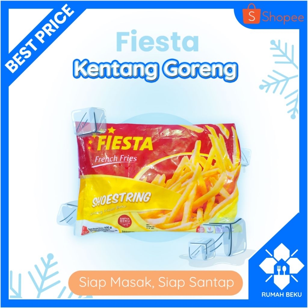 

Kentang Goreng Siap Goreng - Renyah & Gurih - 500gr | Rumah Beku