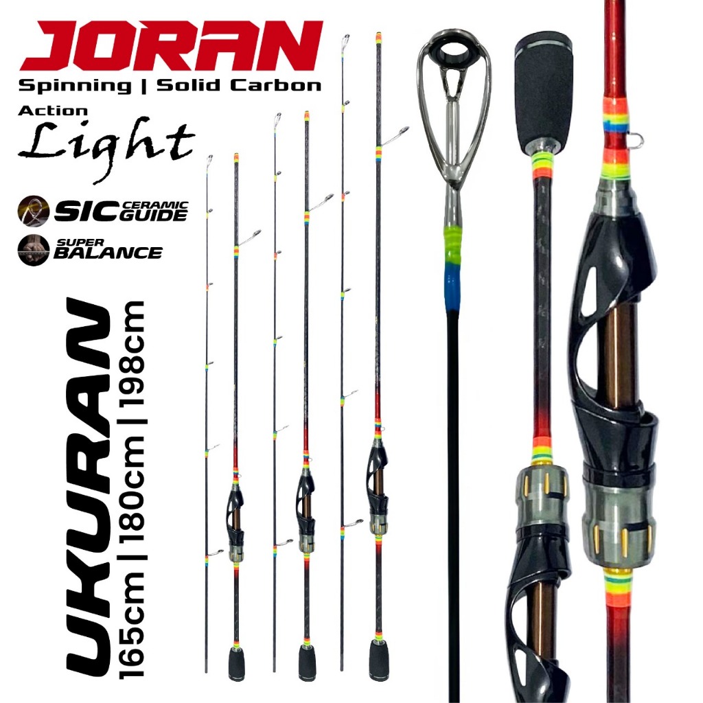 Joran Spinning Lure Action Light Tongkat Pancing Red Rainbow Gen 2 / Rainbow 2-6lb 1.65-1.98M Fisihi