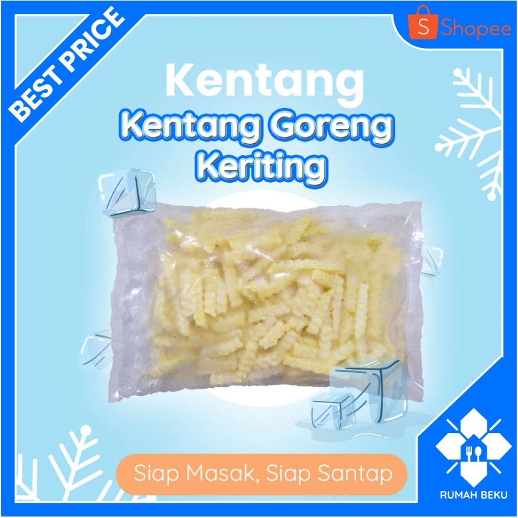

Kentang Goreng Siap Goreng - Renyah & Gurih - 500gr | Rumah Beku
