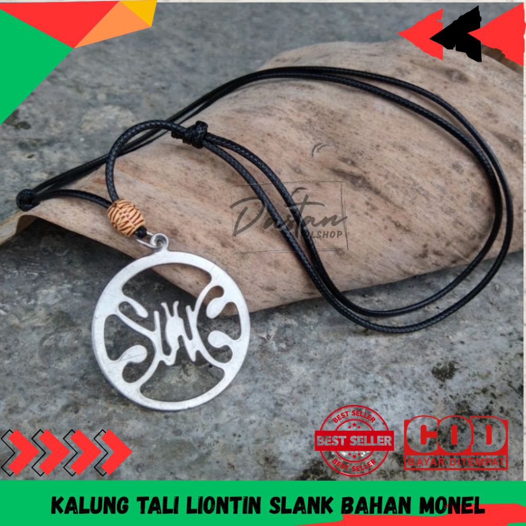 Kalung tali hitam liontin slank/ kalung tali / bandul kalung / kalung Wanita / kalung pria