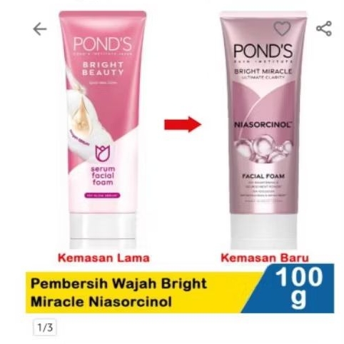 PONDS WHITE BEAUTY 100GR FACIAL FOAM SABUN CUCI MUKA PONDS WARNA PINK