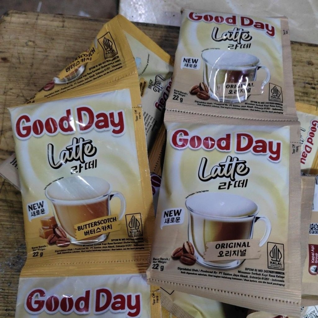 

GOOD DAY LATTE ( 1 RENCENG) ORIGINAL/ BUTTER SCOOT