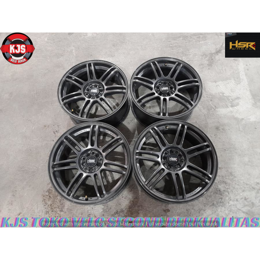 READY STOK VELG RACING SECOND MODEL HSR BOON RING 18 LEBAR 8 RATA LOBANG BAUT 5X100-5X114,3 OFFSET 4