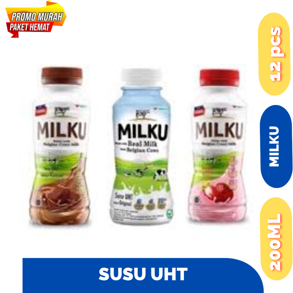

MILKU SUSU COKELAT STRAWBERRY ORIGINAL ISI 12 BOTOL