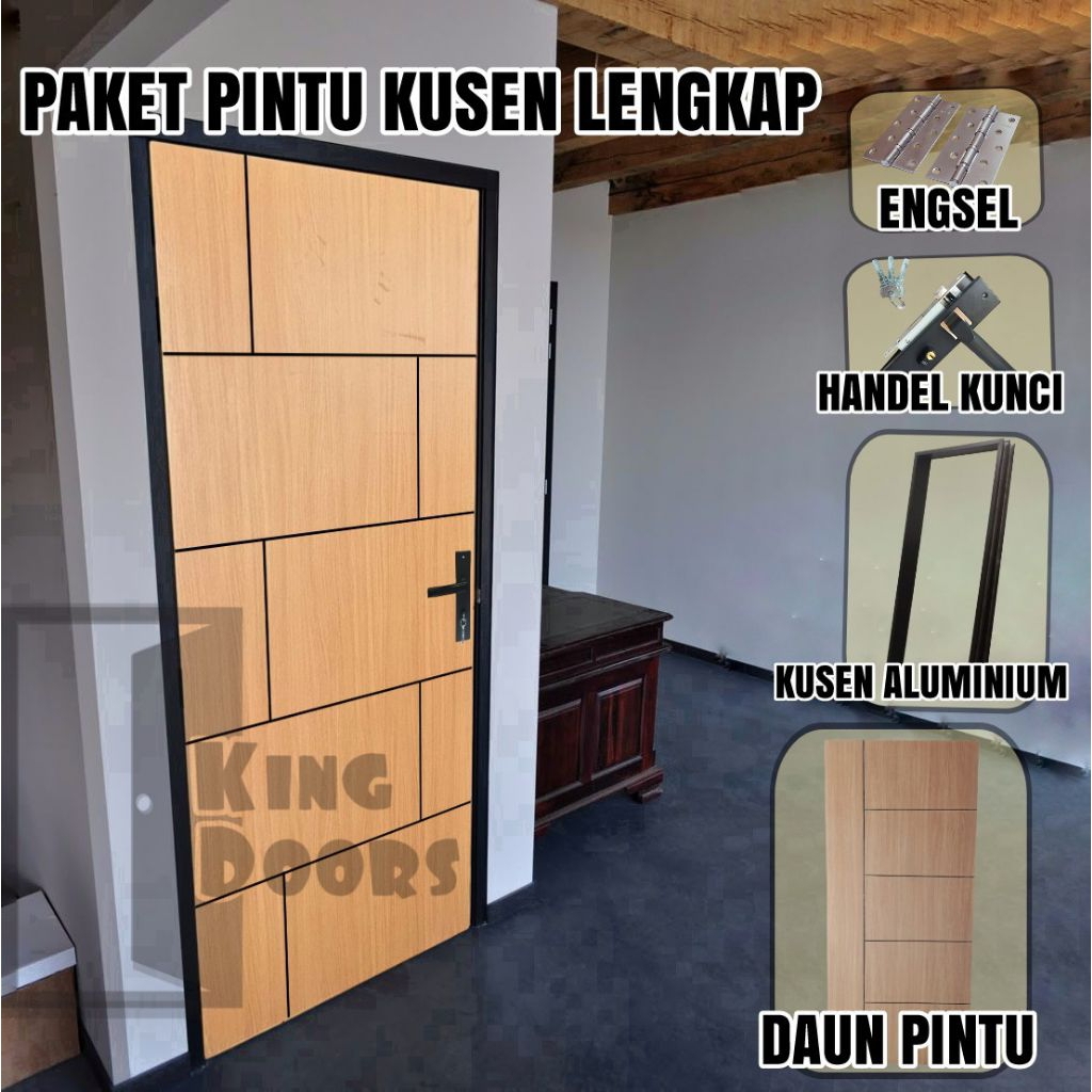 Pintu kamar minimalis | Pintu kusen lengkap | Pintu swing minimalis