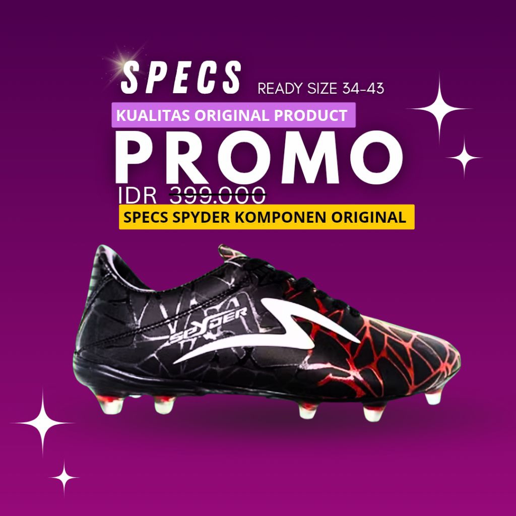 Sepatu bola specs SPYDER new original sepatu bola kekinian berkualitas premium