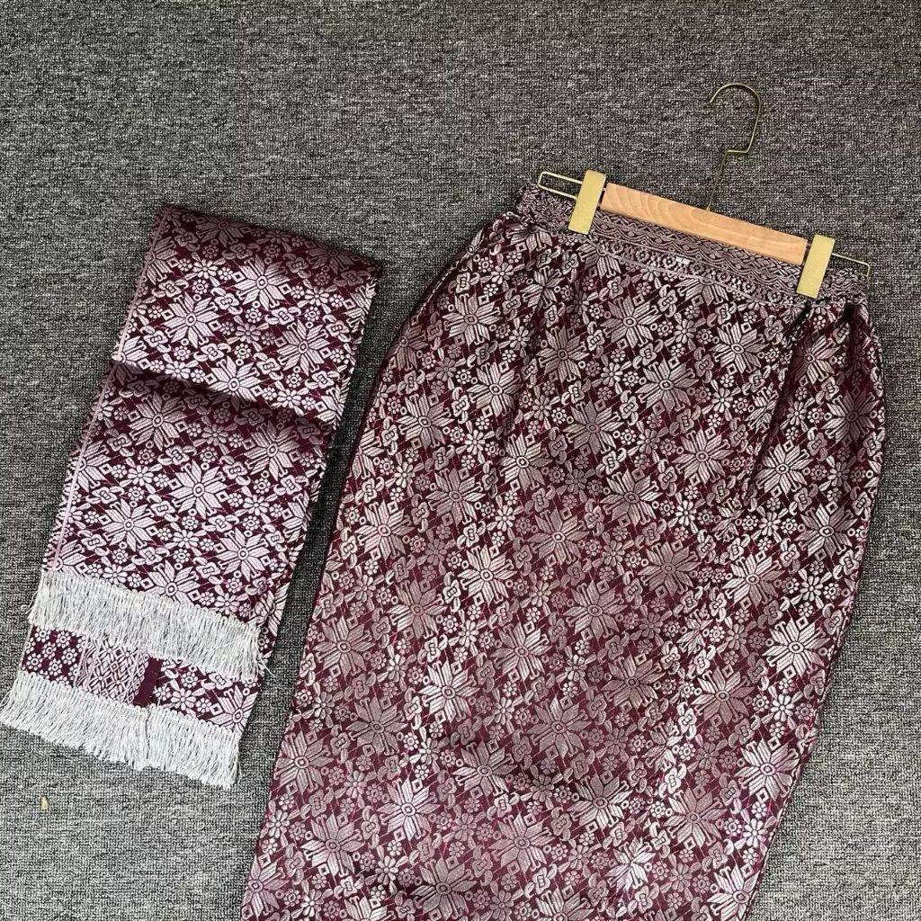 Rok Songket Span Dan Selendang Songket/Rok Songket Instan+Selendang/Rok Span Jadi Keret Kiri Kanan