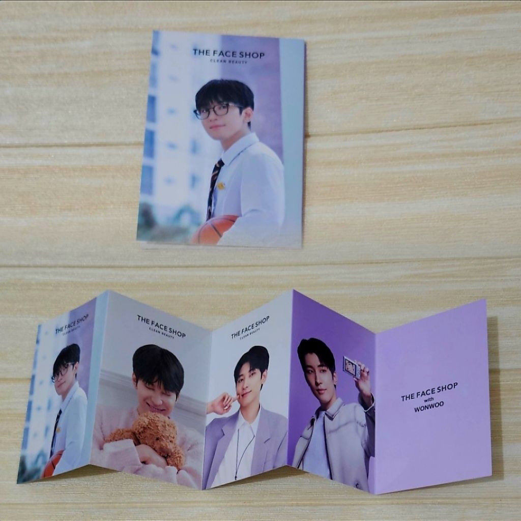 

Wonwoo the face shop accordion postcard
