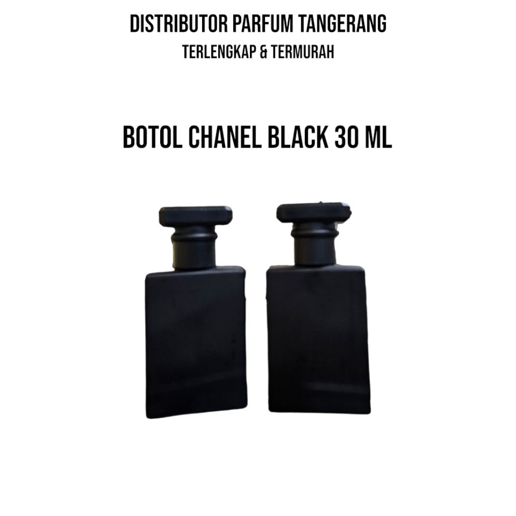 BOTOL PARFUME CHANEL 30 ML DOFF HITAM DRAT.BOTOL KACA/BOTOL KOSONG.