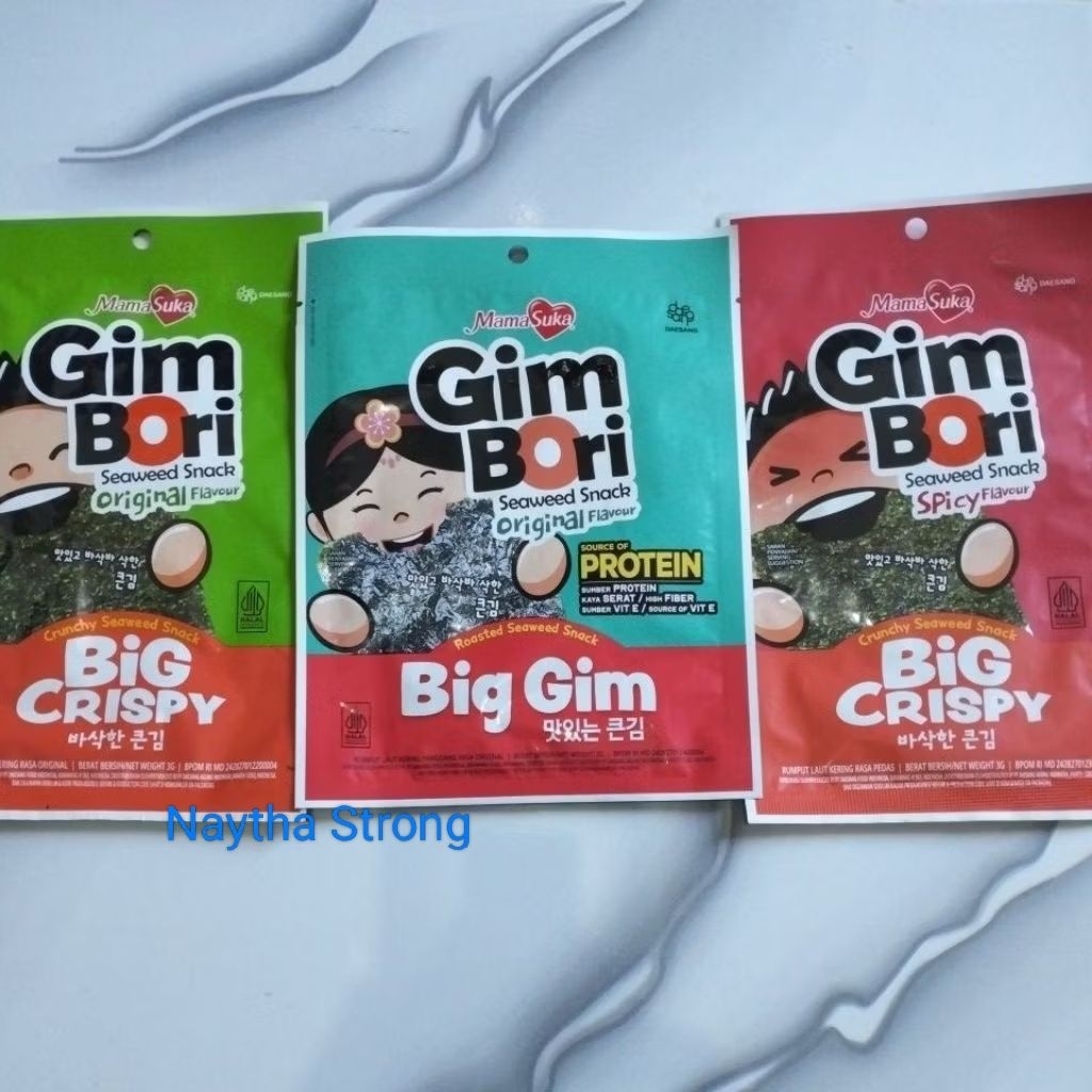 

Rumput Laut Gimbori Seaweed Snack Crispy 3gr