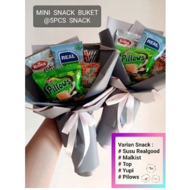 

MINI SNACK BUKET / Buket Snack Murah / Buket Hadiah / Hampers / Gift / Ulang Tahun / Wisuda (isi 5)