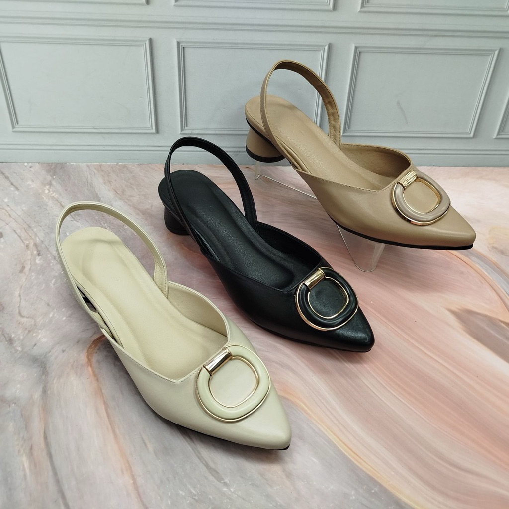 ALIVE - AS.06 - SEPATU SANDAL WANITA HAK BULAT 3cm