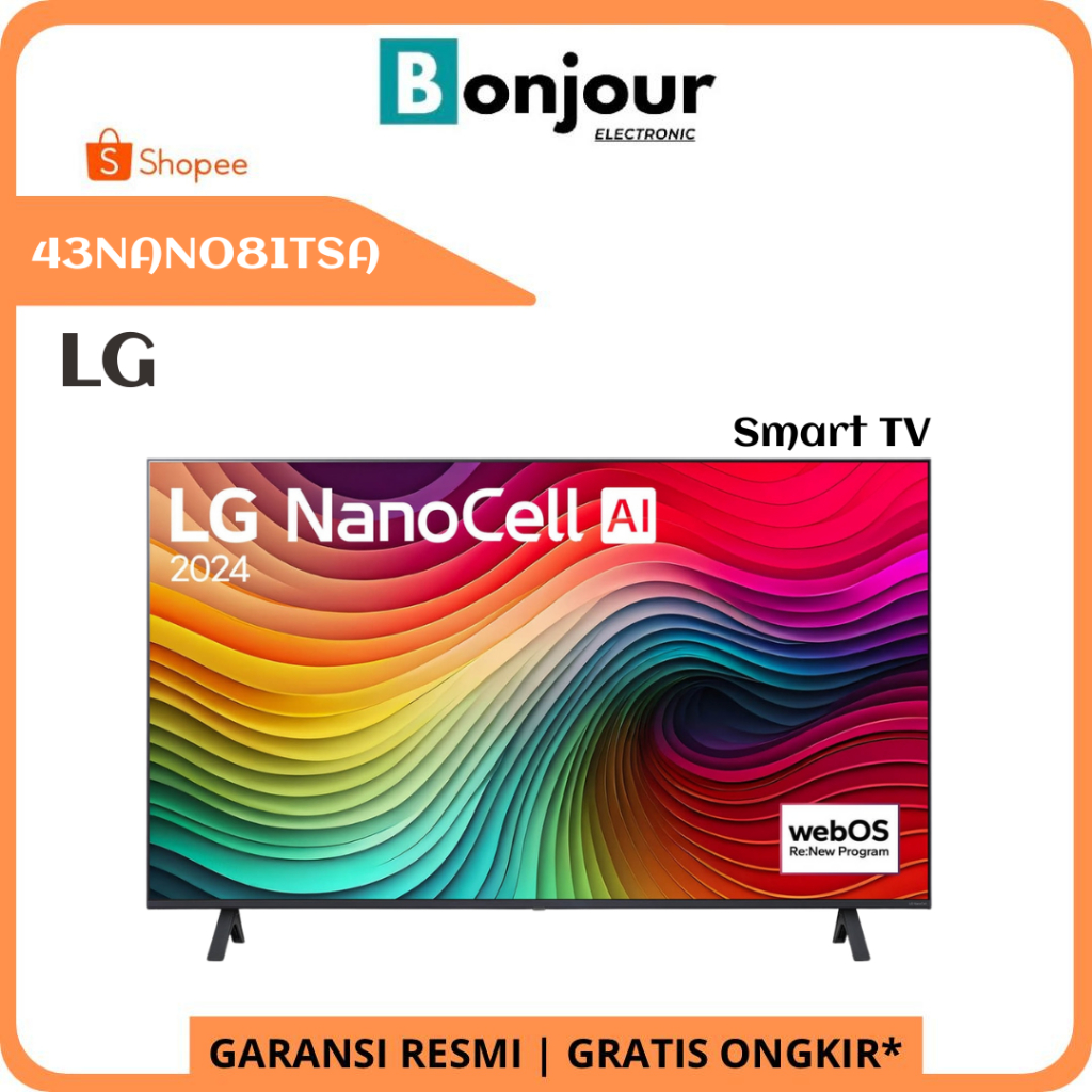 TV LG NanoCell 43 Inch Smart TV LG NANO81 43 Inch 43NANO81TSA 4K HDR - 43NANO81TSA
