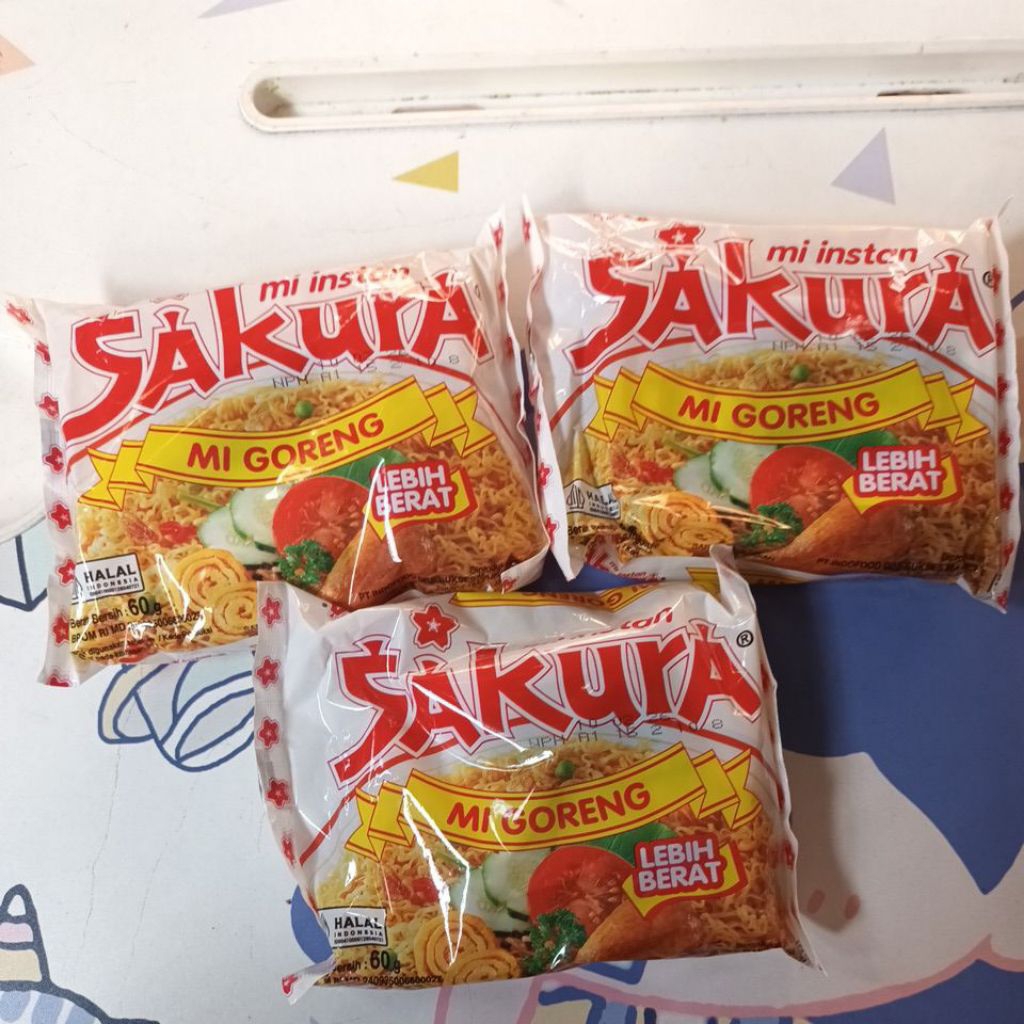 

3 PCS SAKURA MIE INSTAN GORENG 60G