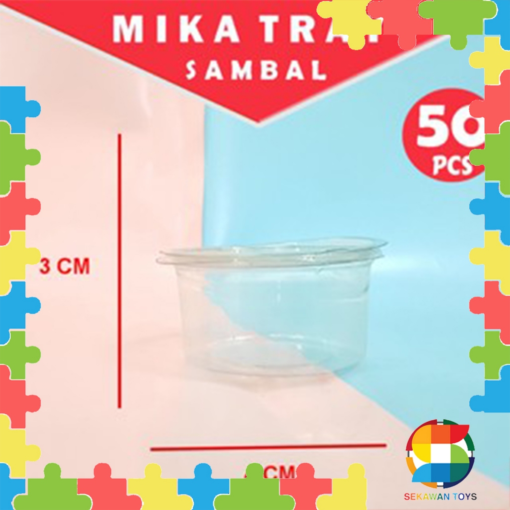 ( ISI 50 PCS ) Mika Cup Sambal 60 ML / Mika Cup Sambal / Cup Mika Sambal Saos