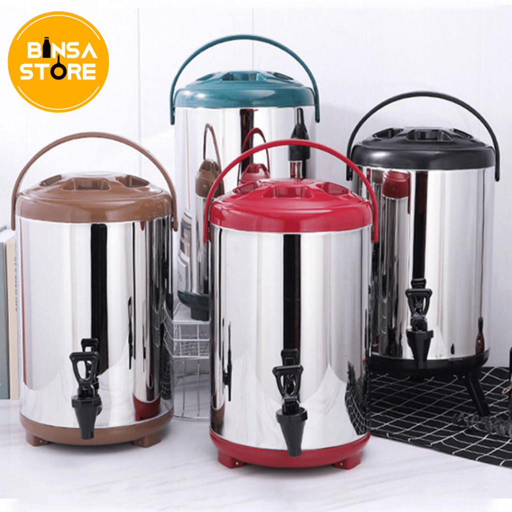 Dispenser Air Minum Tempat Air 8 liter Dispenser Bulat Kotak Wadah Air Kulkas Anti Bocor BINSA -NC02