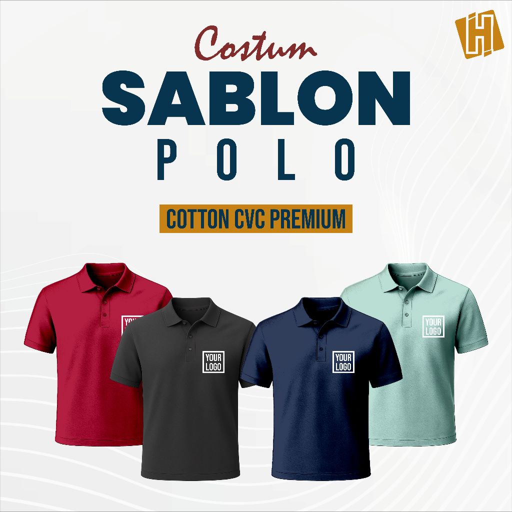 Kaos Polo Wangki Premium Custom Sablon | Bisa Desain Sendiri | Bahan Adem & Elegan
