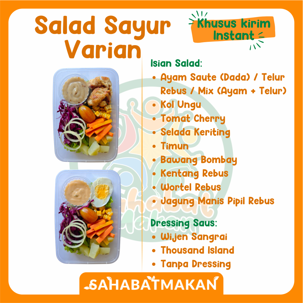 

Salad Sayur Varian Dressing Wijen & Thousand Island — Sahabat Makan Sayur Jogja
