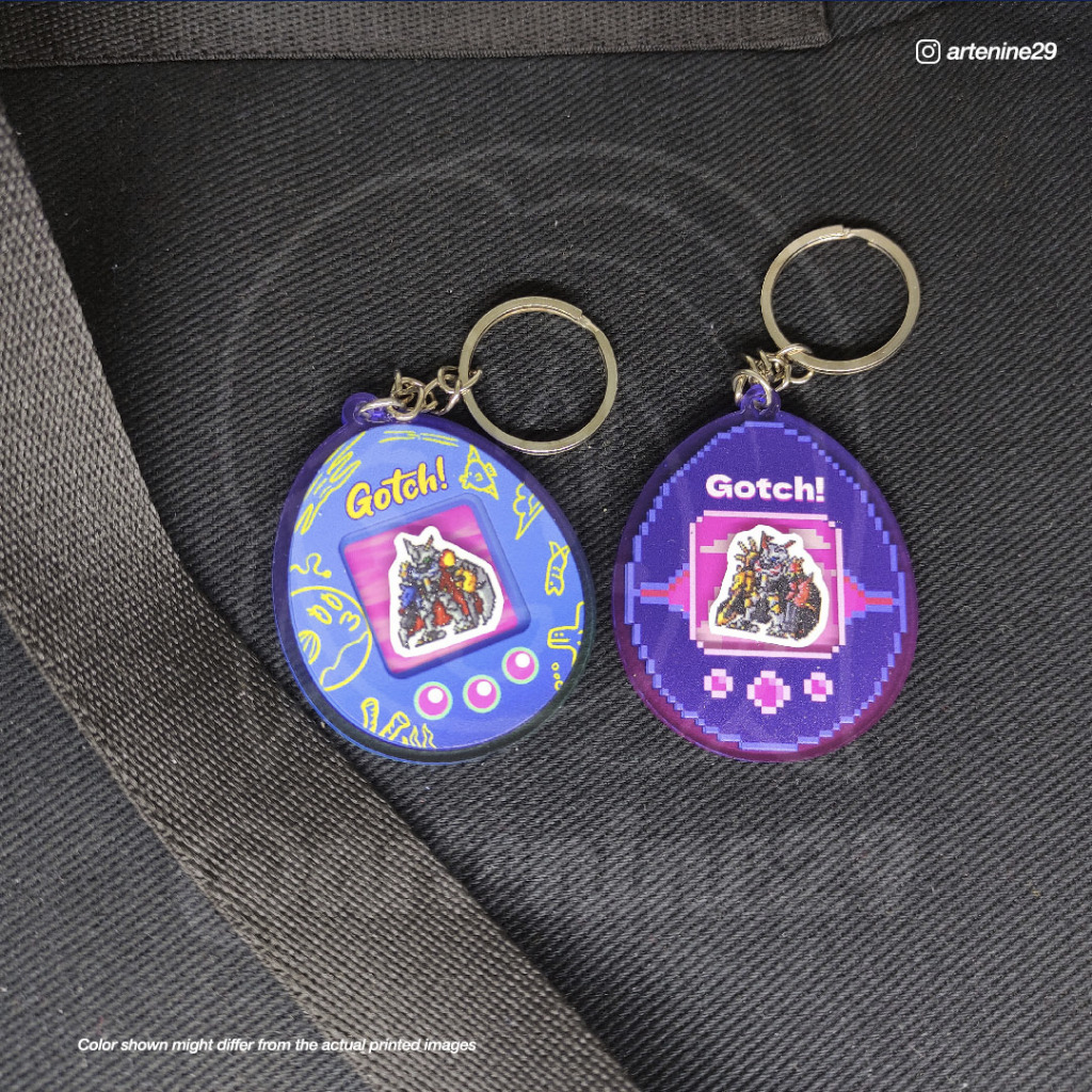 Gantungan Kunci Collectible Egg Gotch V2 Vpet Device Tamagotchi inspired - Keychain akrilik 2.5D